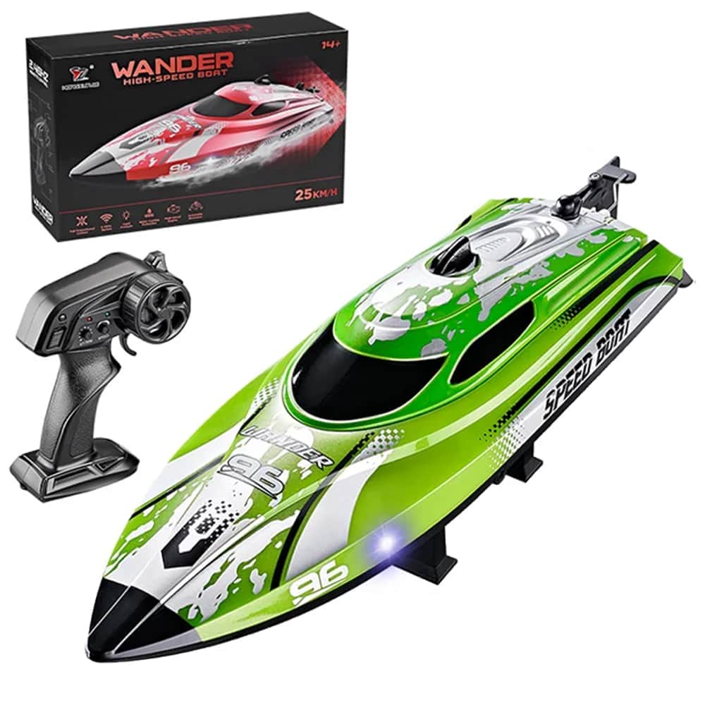 картинка Радиоуправляемый катер Wander (30 см, LED, 25 км/ч) - HJ820-GREEN 
