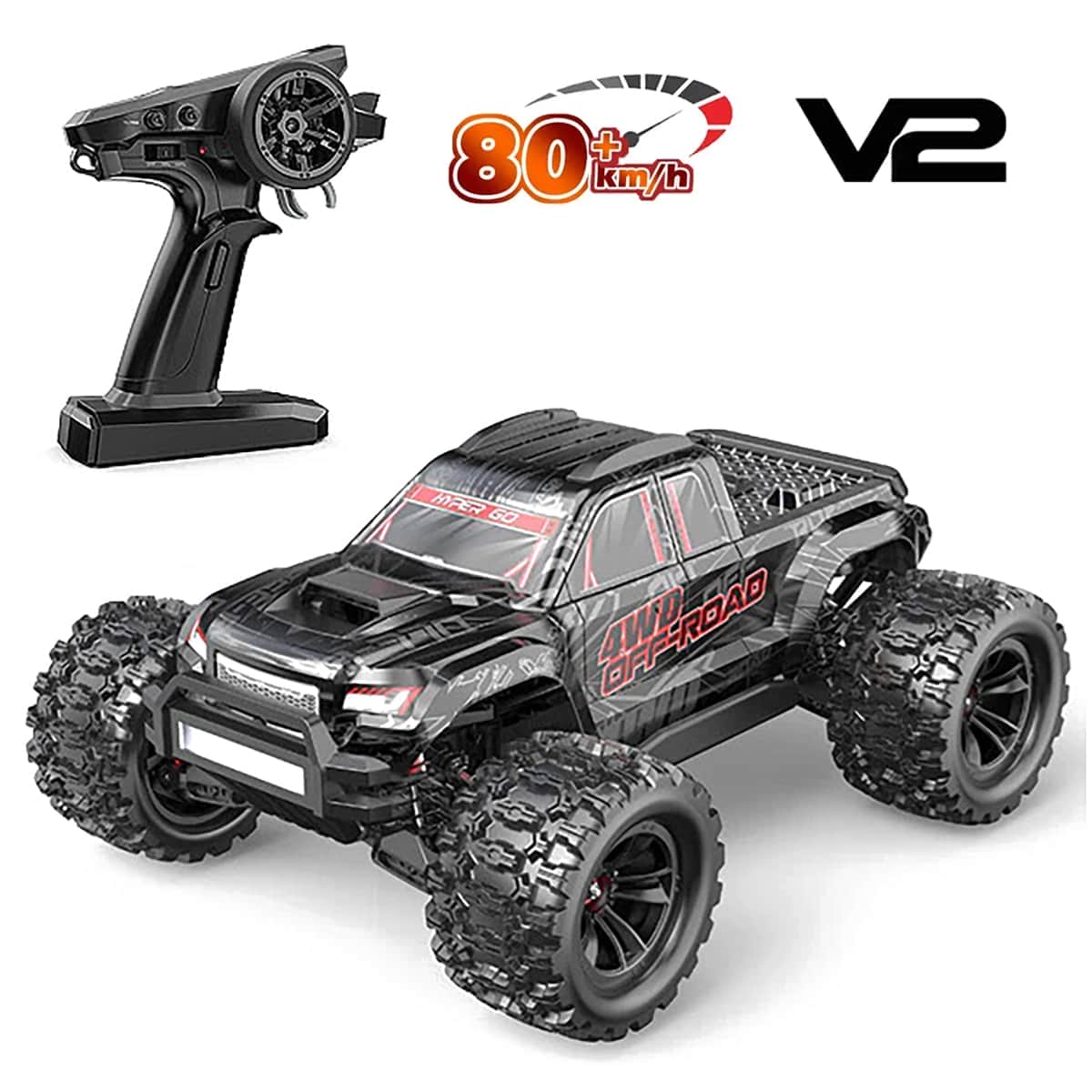картинка Радиоуправляемый монстр MJX Hyper Go V2 Brushless 4WD 1:10 - MJX-10208-V2-BLACK 