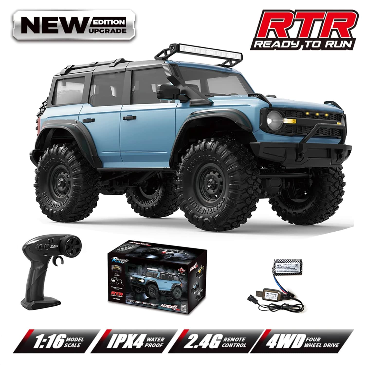 картинка Радиоуправляемый краулер HB Beluga (32 см, 4WD, 1:16) - HB-R1602 