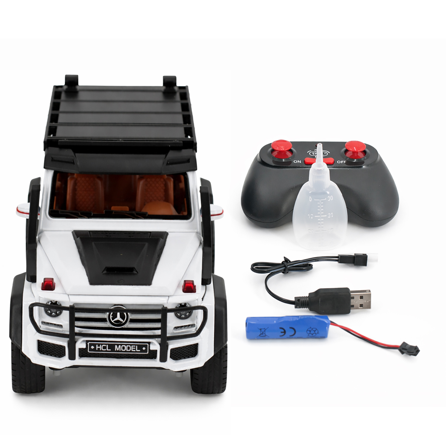 картинка Радиоуправляемая металлическая машина Mercedes G500 1:22 - HCL-3801-WHITE 