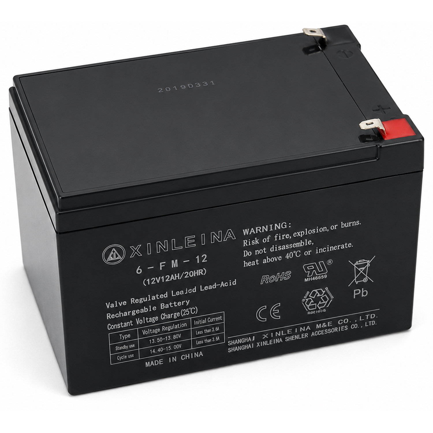 картинка Аккумулятор XINLEINA 12V12Ah/20Hr - X-6FM12 