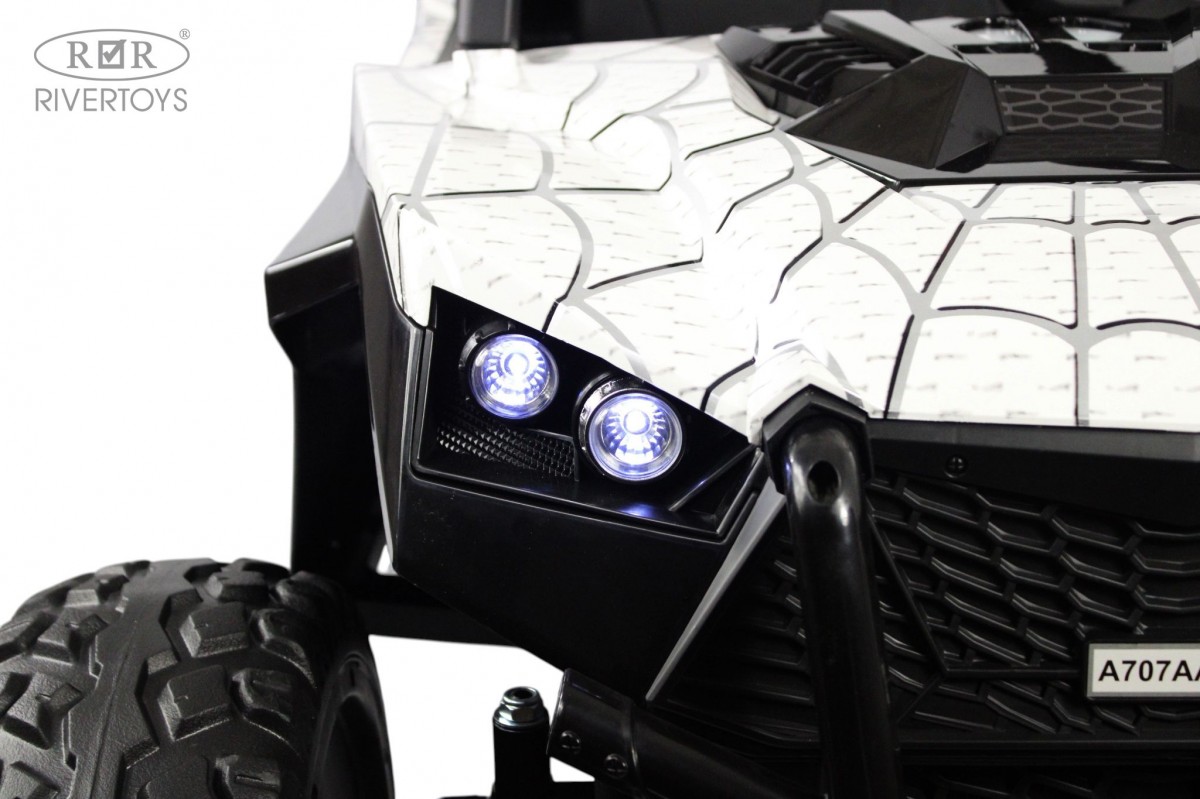 картинка Детский электромобиль A707AA LUX NEW 4WD белый Spider 