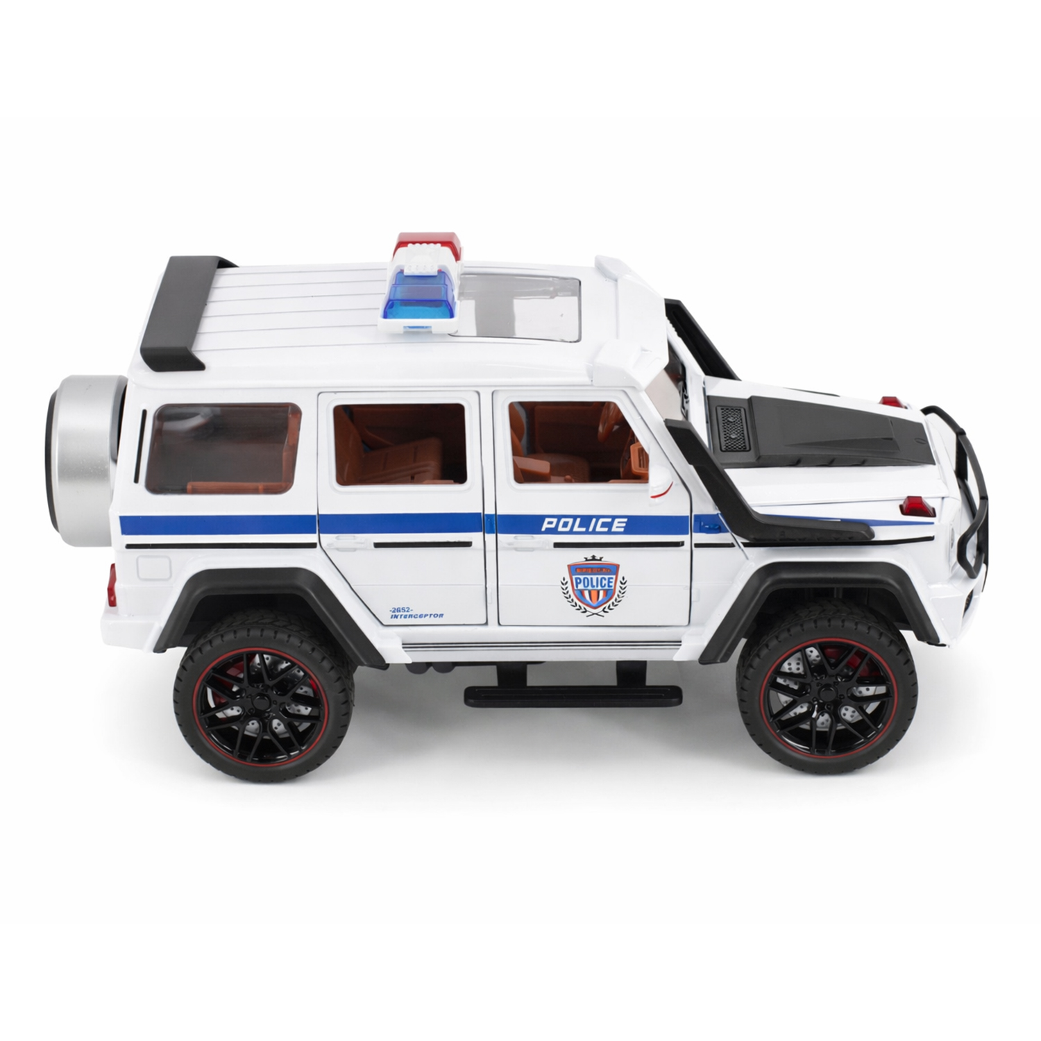 картинка Радиоуправляемая металлическая полицейская машина Mercedes G500 1:22 - HCL-3608-WHITE 