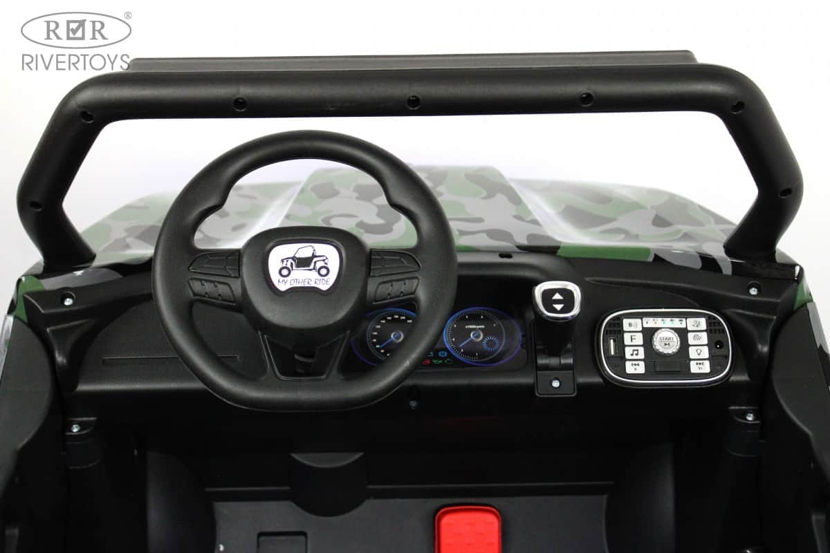 картинка Детский электромобиль T777TT 4WD зеленый камуфляж 