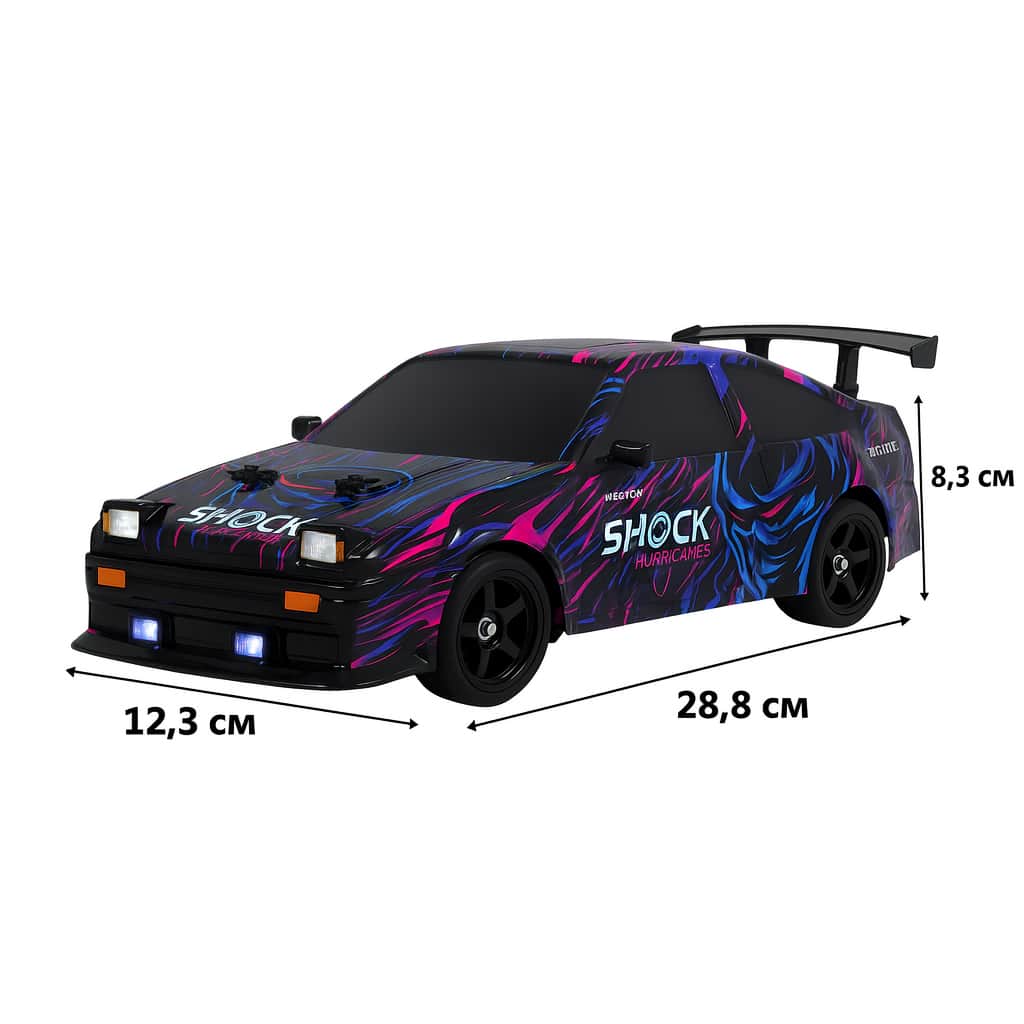 картинка Радиоуправляемая машина для дрифта HB Toyota AE86 (4WD, свет, пар, акб, 1:16) - SC16A15 