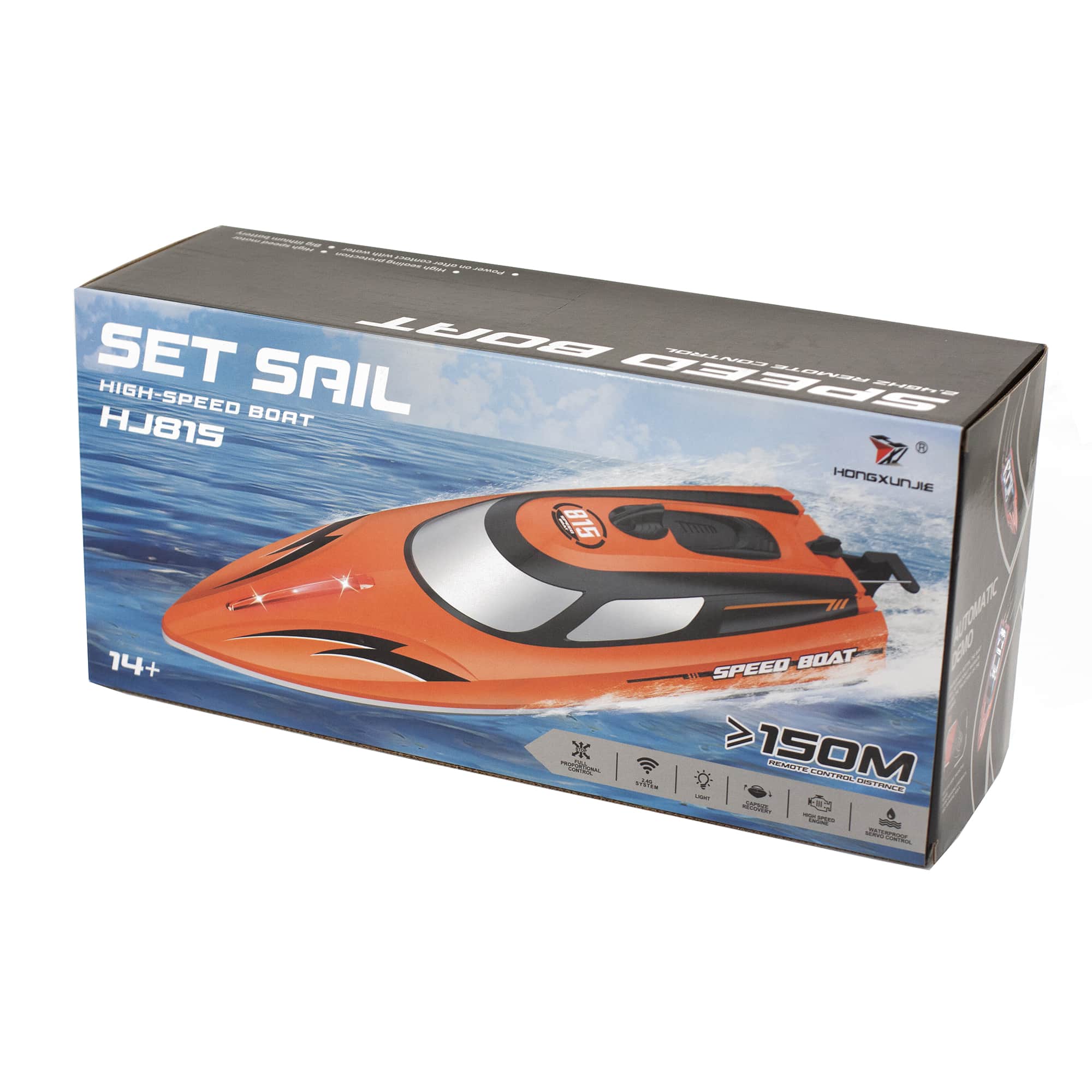 картинка Радиоуправляемый катер SET SAIL (36 см, 25 км/ч) - HJ815-ORANGE 