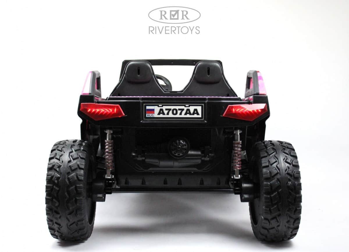 картинка Детский электромобиль A707AA LUX 4WD розовый камуфляж 