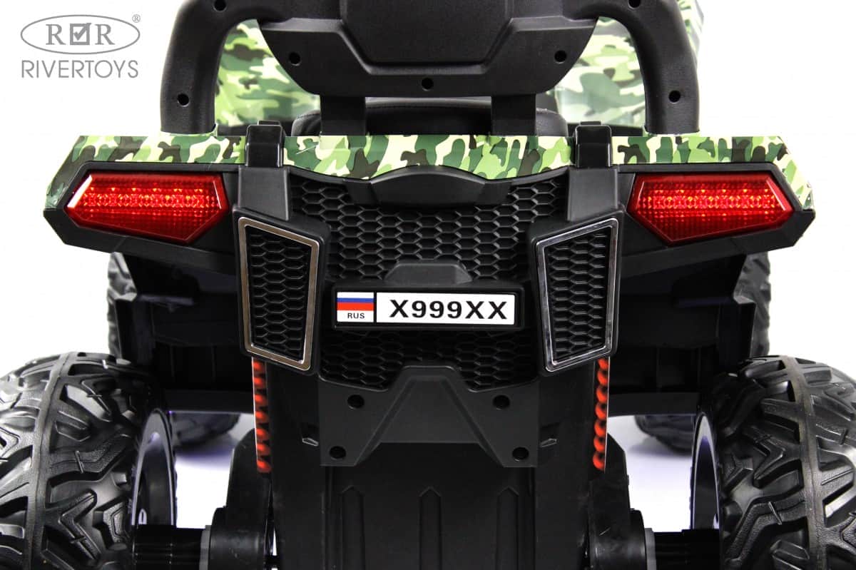 картинка Детский электромобиль X999XX зеленый камуфляж 
