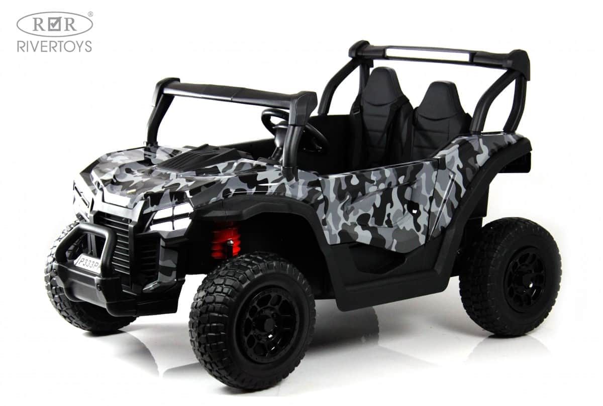картинка Детский электромобиль P333PP (Buggy) серый камуфляж 