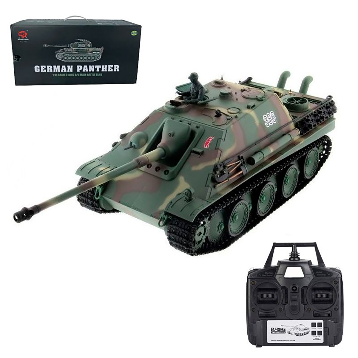 картинка Радиоуправляемый танк Heng Long German Jangpanther V7.0 масштаб 1:16 2.4G - 3869-1-V7 