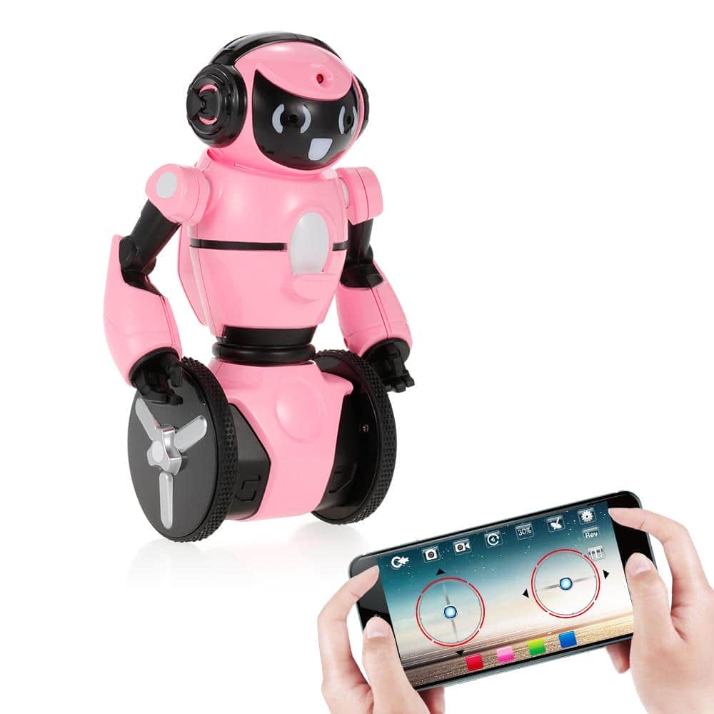 картинка Розовый робот WL toys F4 c WiFi FPV камерой, управление через APP - WLT-F4-PINK 