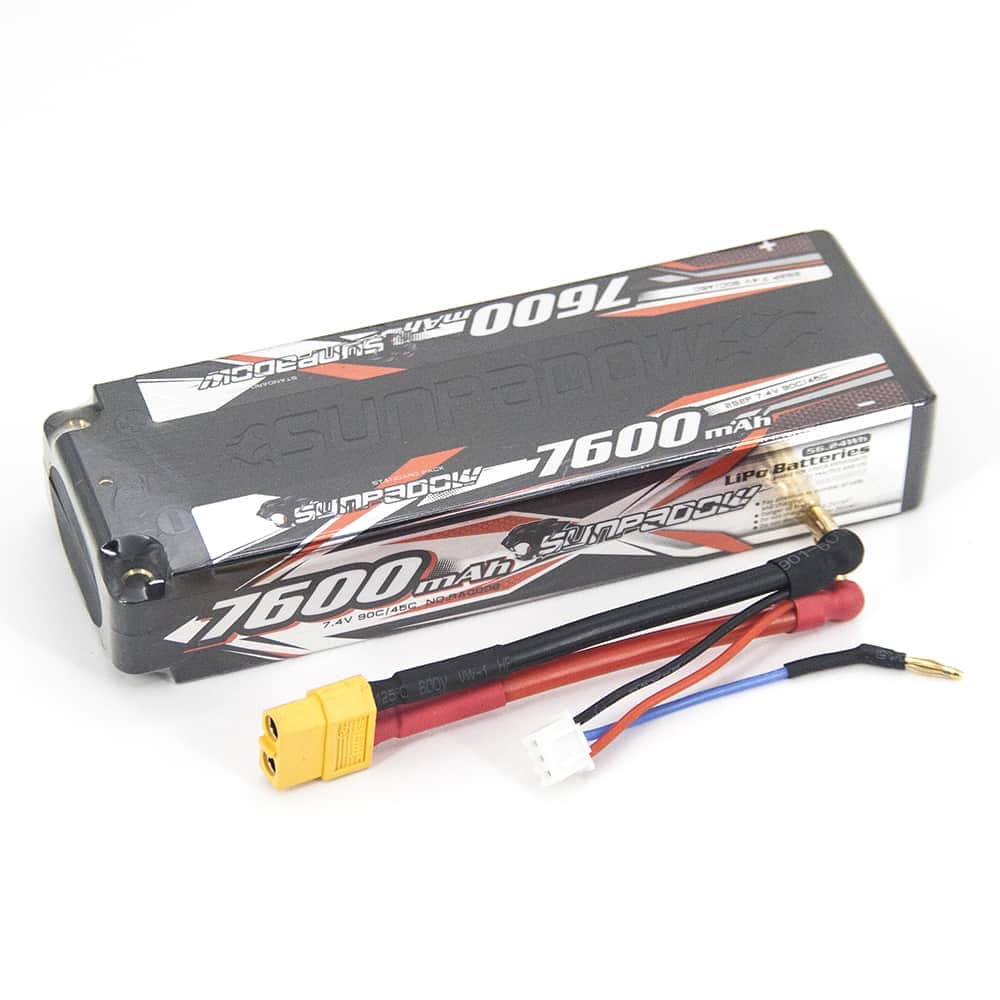 картинка Аккумулятор Sunpadow Li-Po 7.4V 7600 45C S XT60 plug - SP-7600-2-45C-S-X 