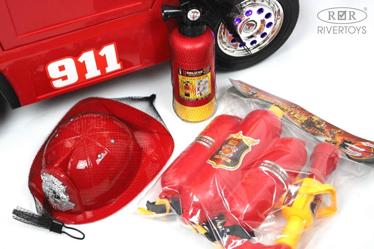 картинка Детский электромобиль A555AA (пожарная) красный 