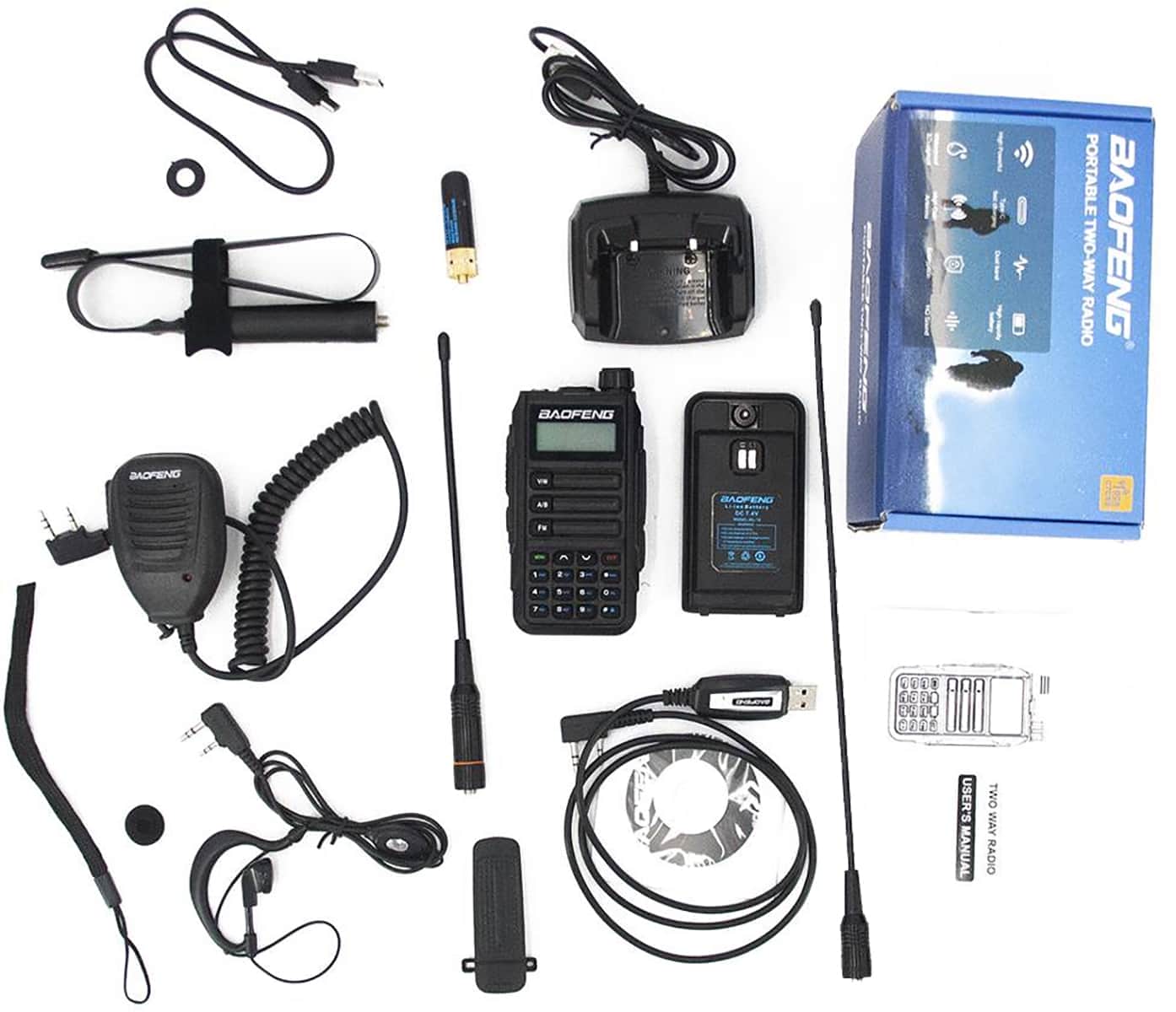 картинка Рация (радиостанция) Baofeng Black UV-16 Pro Max V1 (10W) IP68 Type-C  - UV-16-PRO-MAX-V1-BLACK 