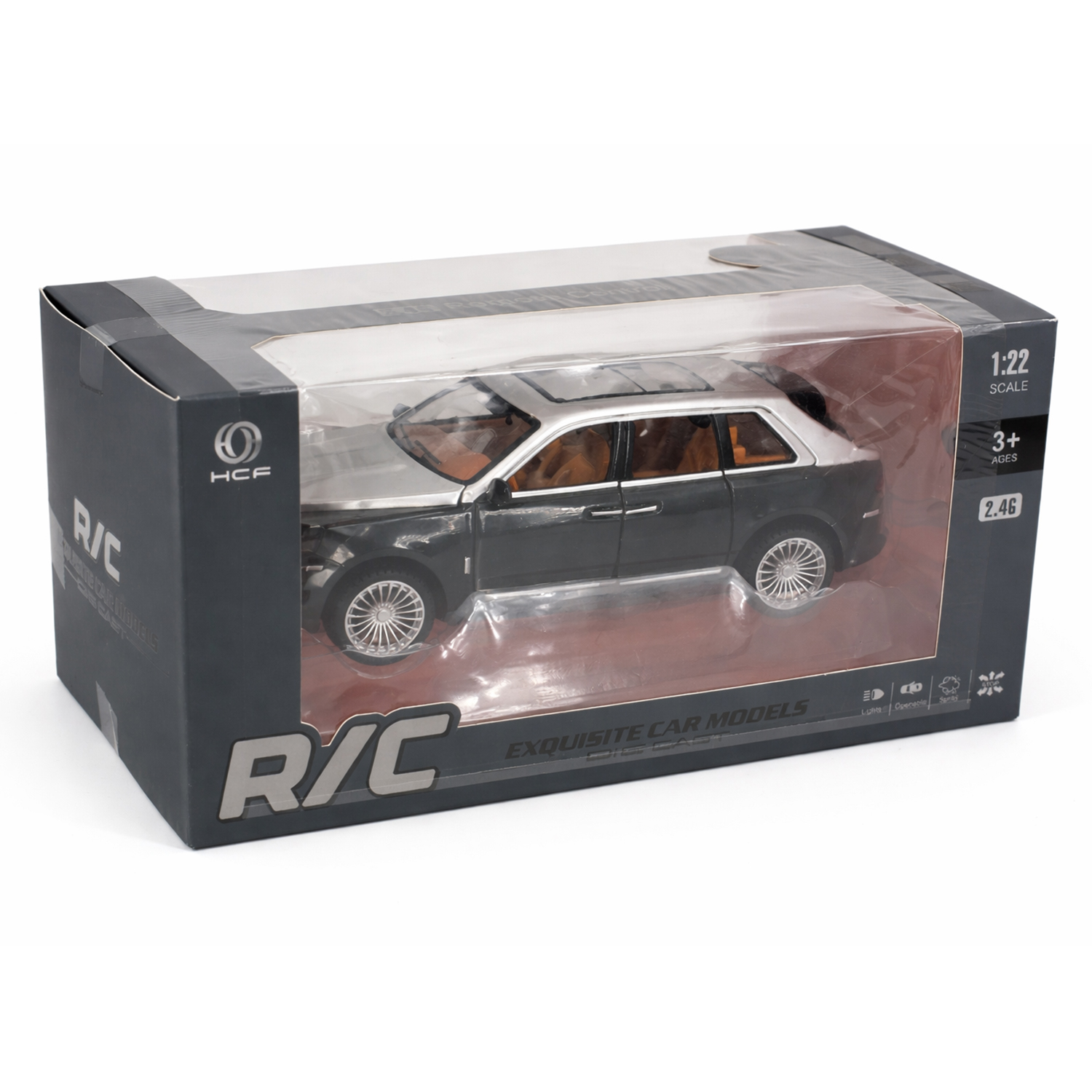 картинка Радиоуправляемая металлическая машина Rolls-Royce Cullinan 1:22 - HCL-3806-BLACK 