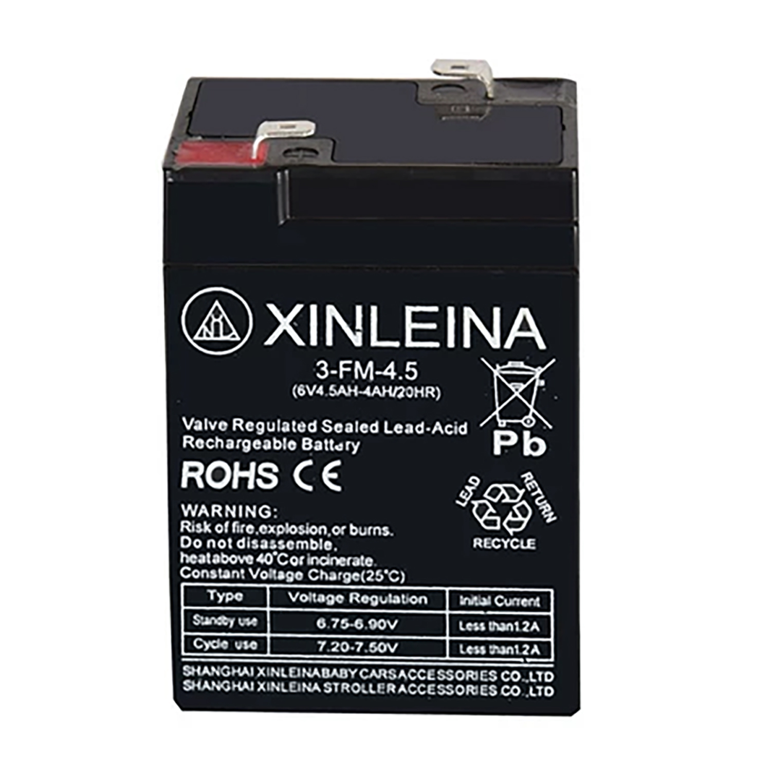 картинка Аккумулятор XINLEINA 6V4.5Ah/20Hr - 3FM4.5 