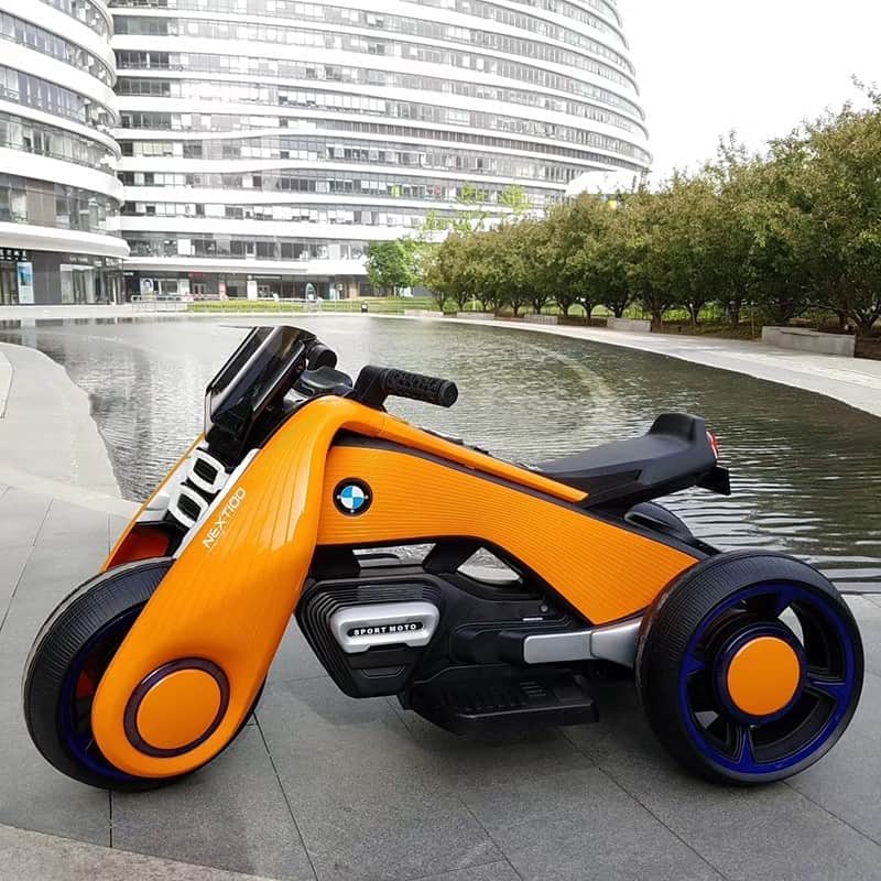картинка Детский электромотоцикл BMW Vision Next 100 Mini (трицикл) - BQD-6199-ORANGE 