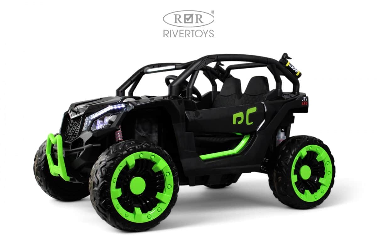 картинка Детский электромобиль X707XX черно-зеленый 