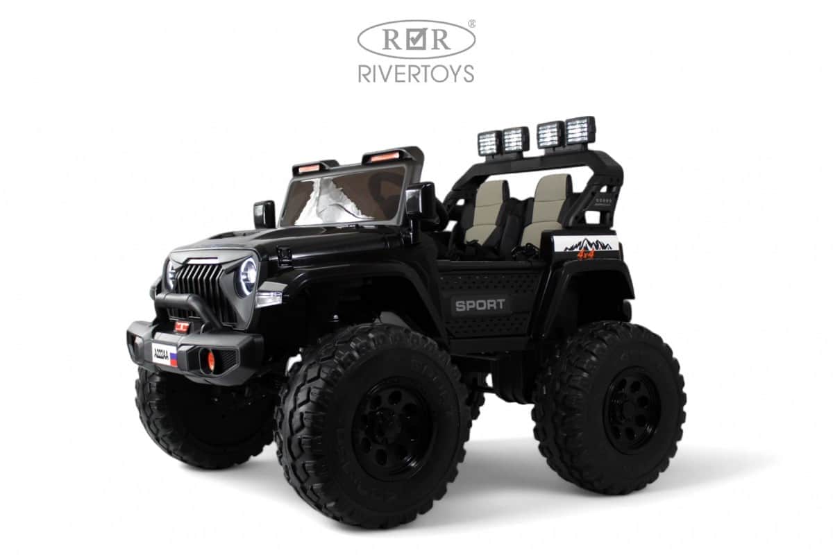 картинка Детский электромобиль Jeep A222AA черный 
