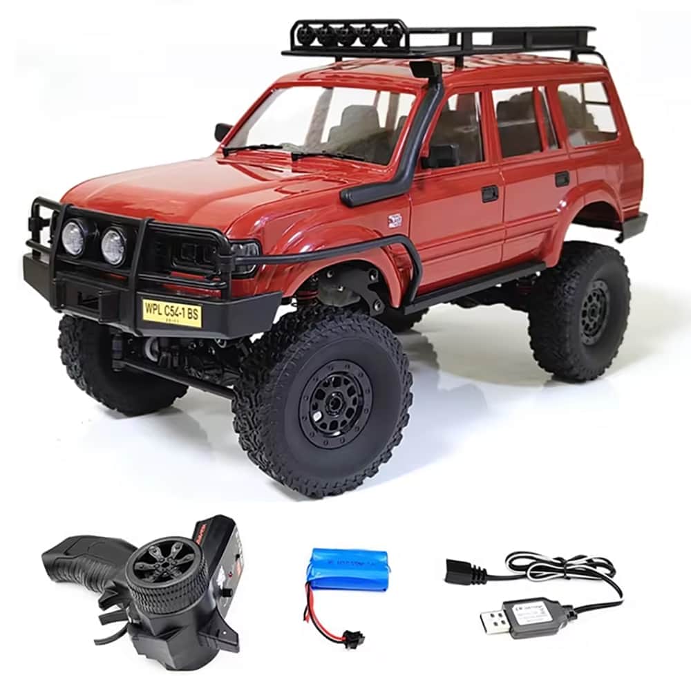 картинка Радиоуправляемый краулер WPL C54-1 Land Cruiser LC80 красный 1:16 - WPLC54-1-RED 