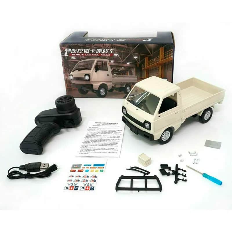 картинка Радиоуправляемый японский белый грузовичок WPL Suzuki Carry ST90 1:16 - WPLD-12MINI 