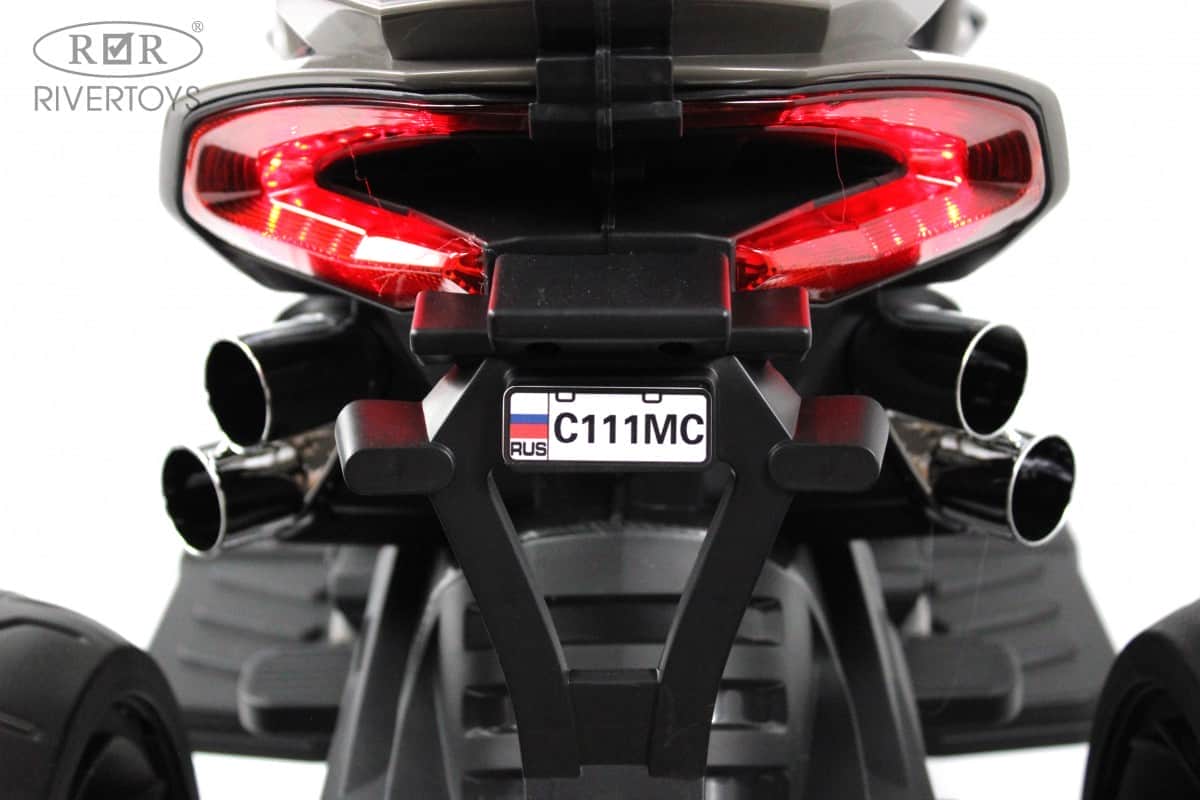 картинка Детский электромотоцикл C111MC серый 