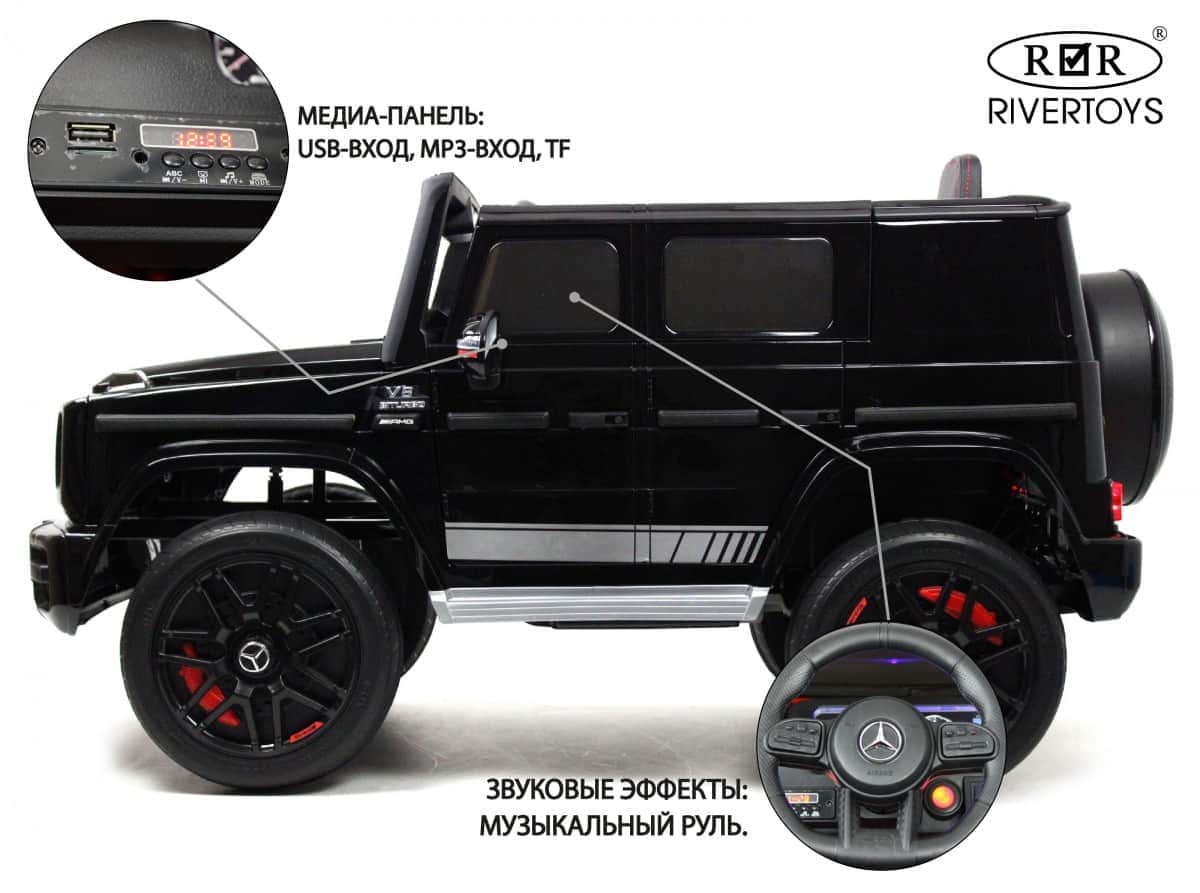 картинка Детский электромобиль Mercedes-Benz G63 (K999KK) черный 