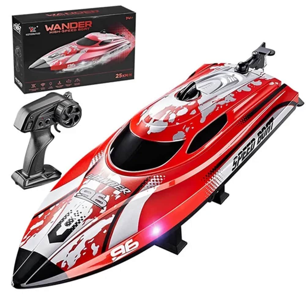 картинка Радиоуправляемый катер Wander (30 см, LED, 25 км/ч) - HJ820-RED 