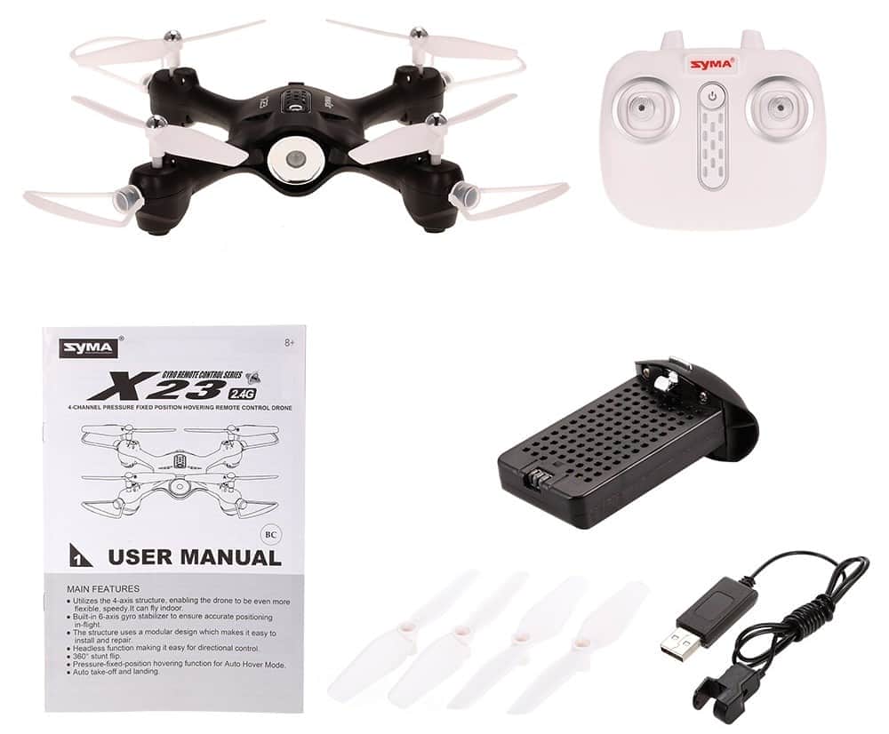 картинка Радиоуправляемый квадрокоптер SYMA X23W BLACK с Wi-Fi FPV камерой - SYMA-X23W-BLACK 