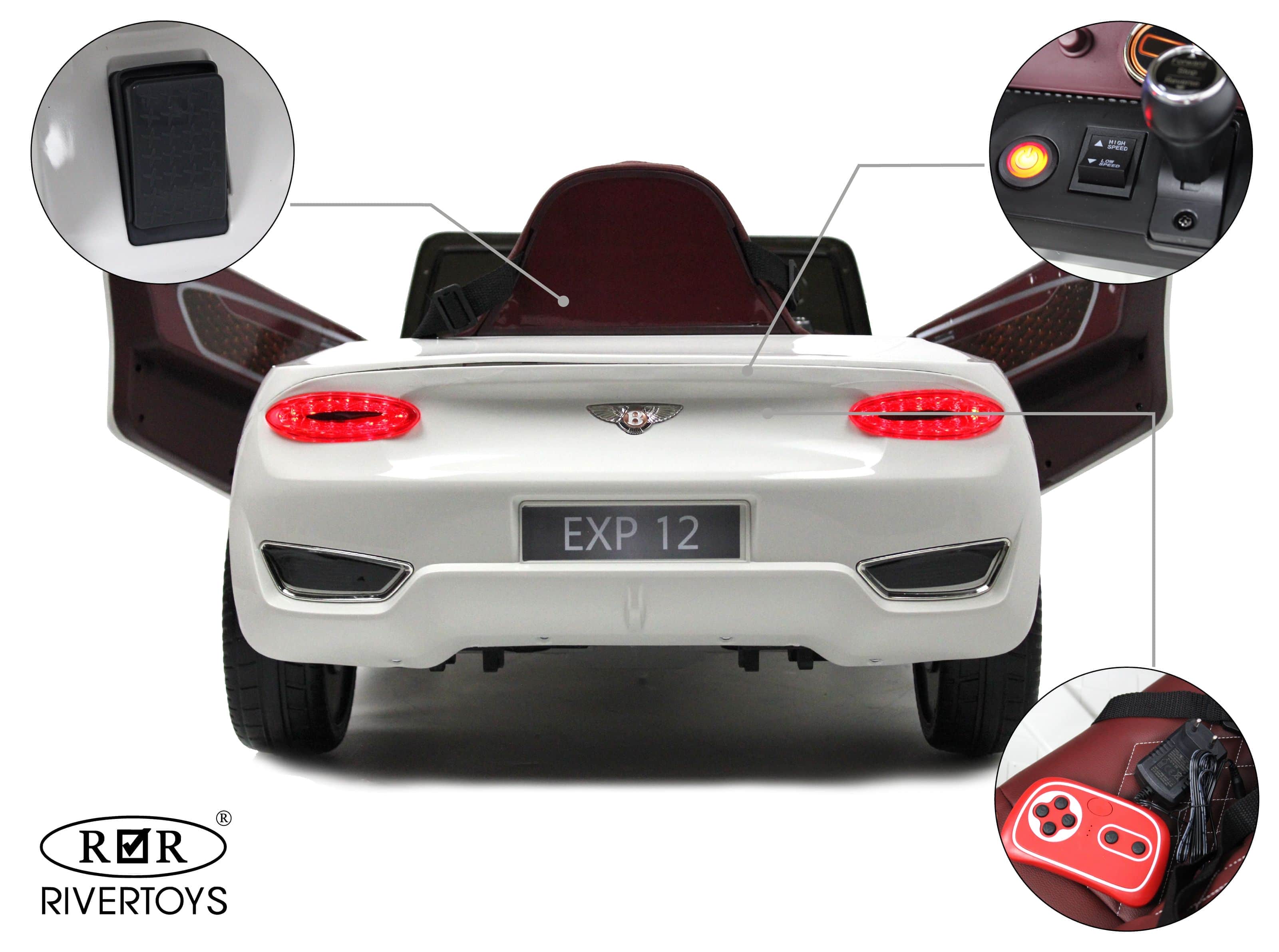 картинка Детский электромобиль Bentley EXP12 (JE1166) белый 