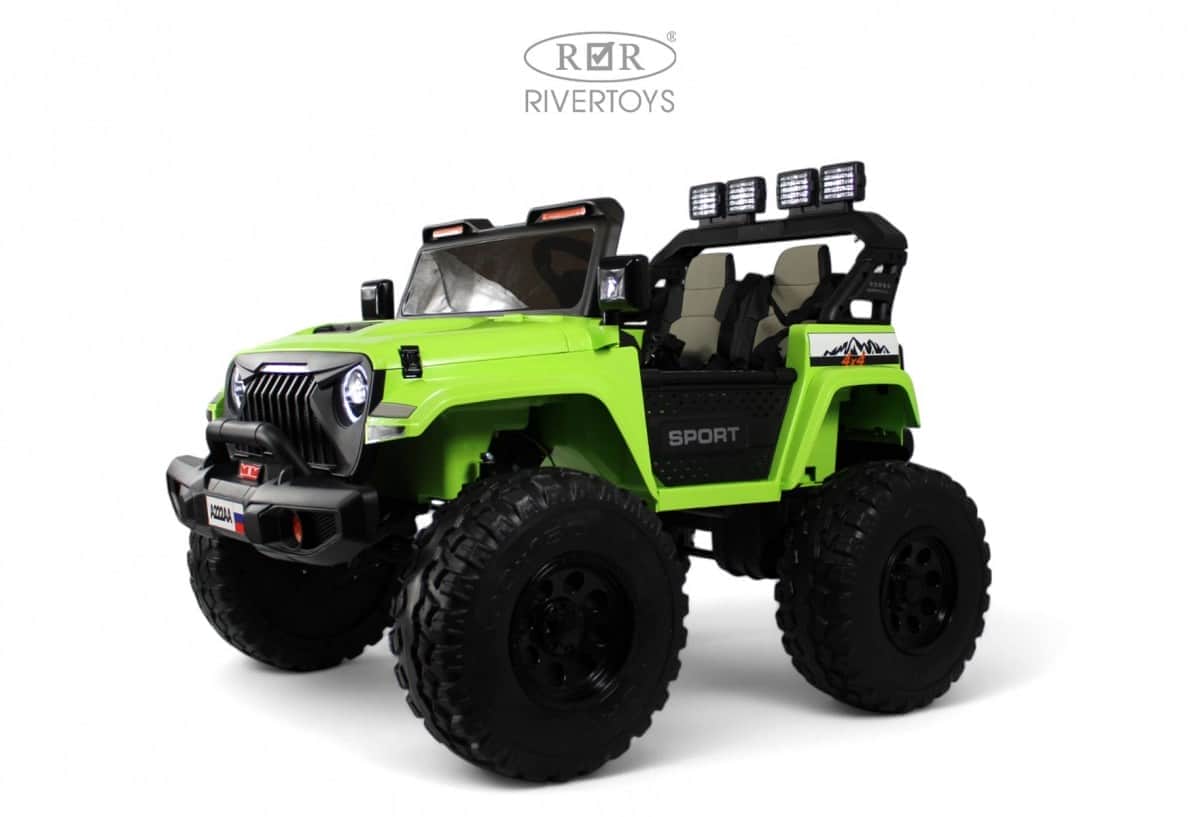 картинка Детский электромобиль Jeep A222AA зеленый 