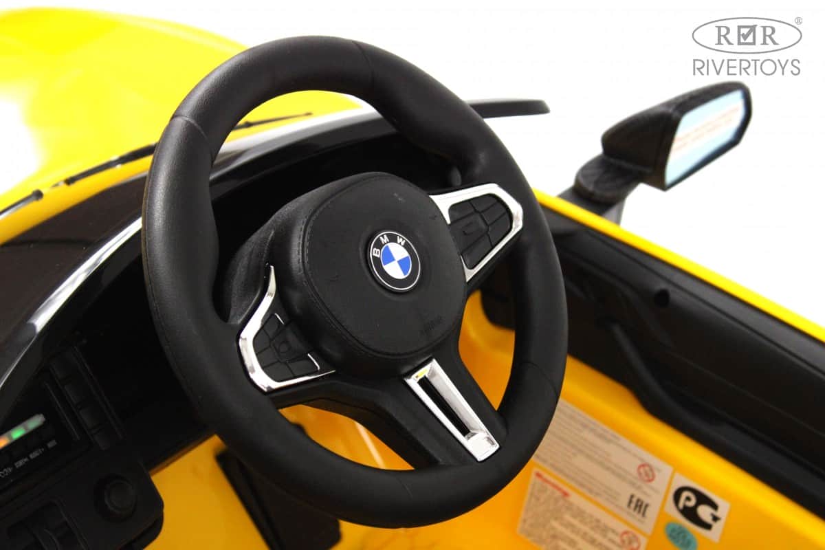 картинка Детский электромобиль BMW M4 (A004AA) желтый 