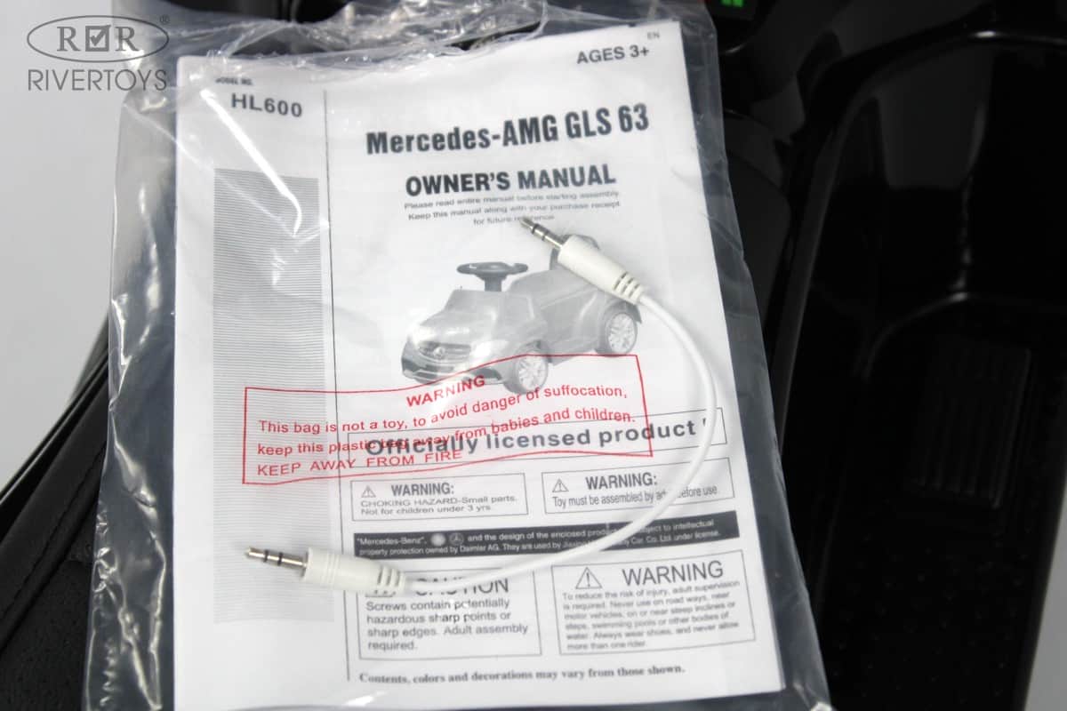 картинка Детский толокар Mercedes-AMG GLS 63 (HL600) черный 