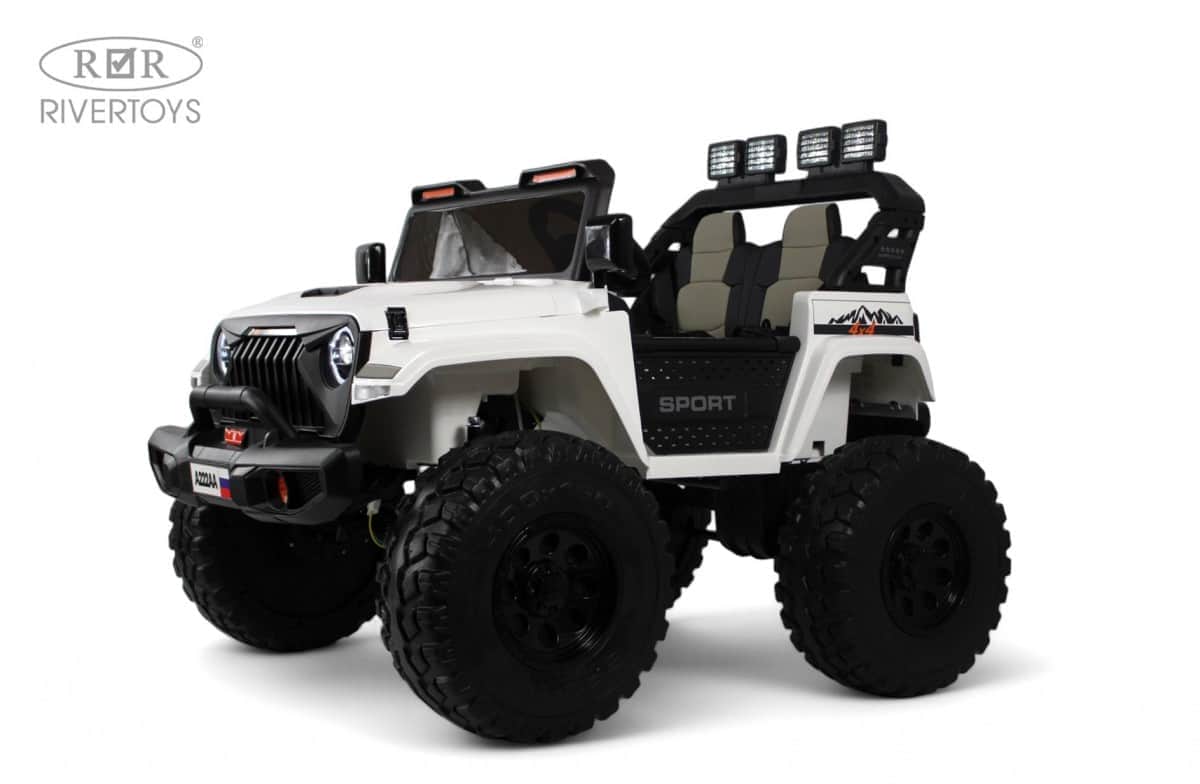 картинка Детский электромобиль Jeep A222AA белый 