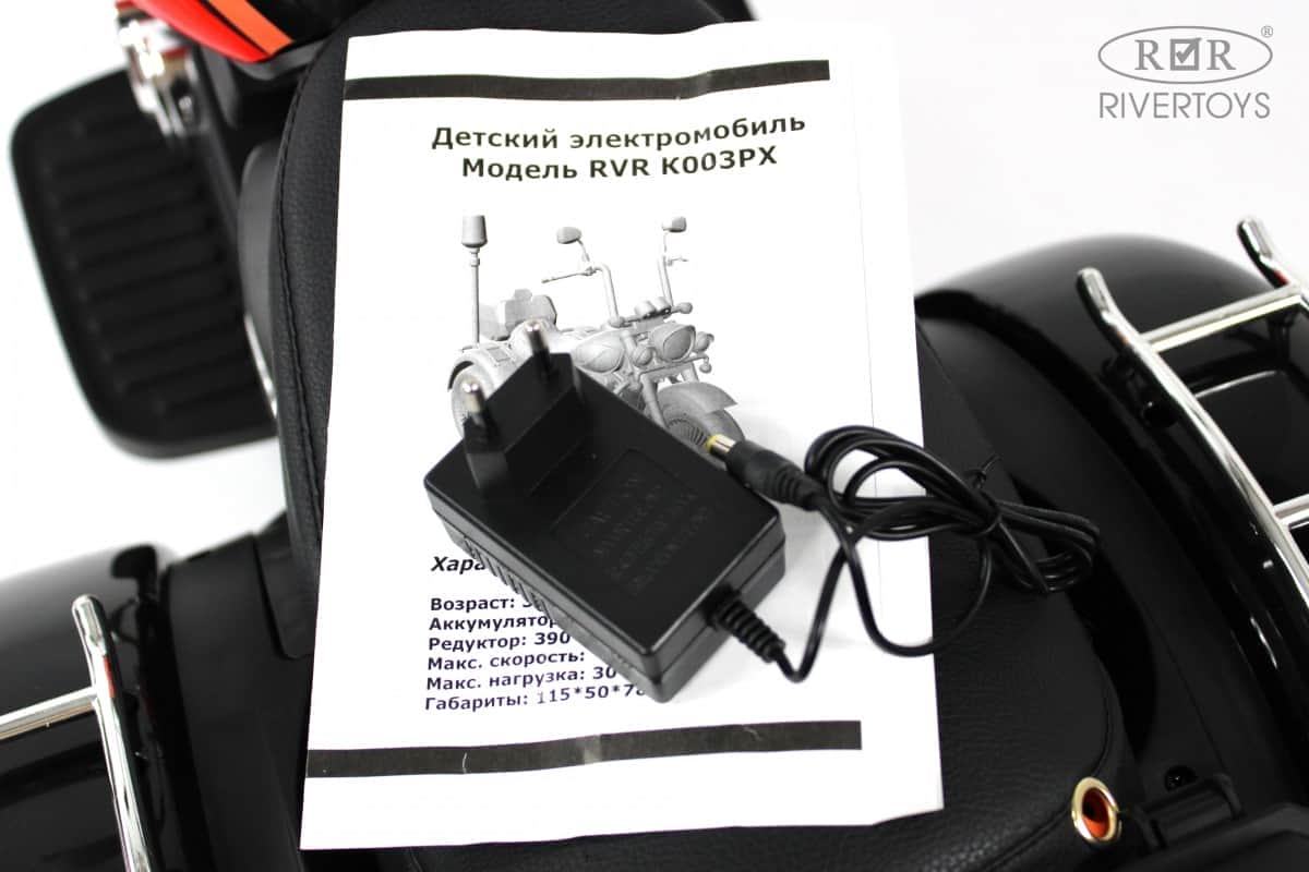 картинка Детский электротрицикл K003PX белый 