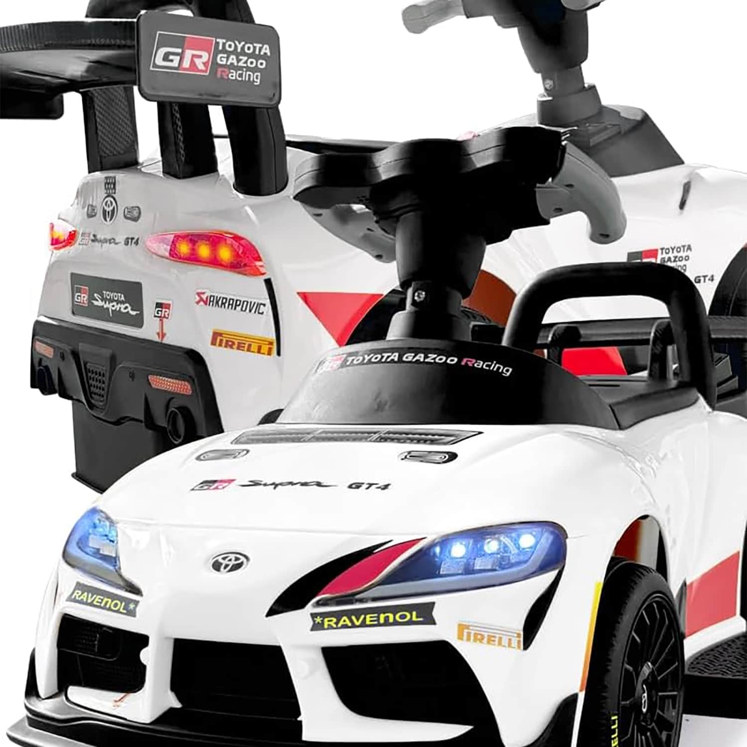 картинка Электромобиль каталка Toyota GR SUPRA GT4 (6V, EVA, пульт) - SMT-519-WHITE 