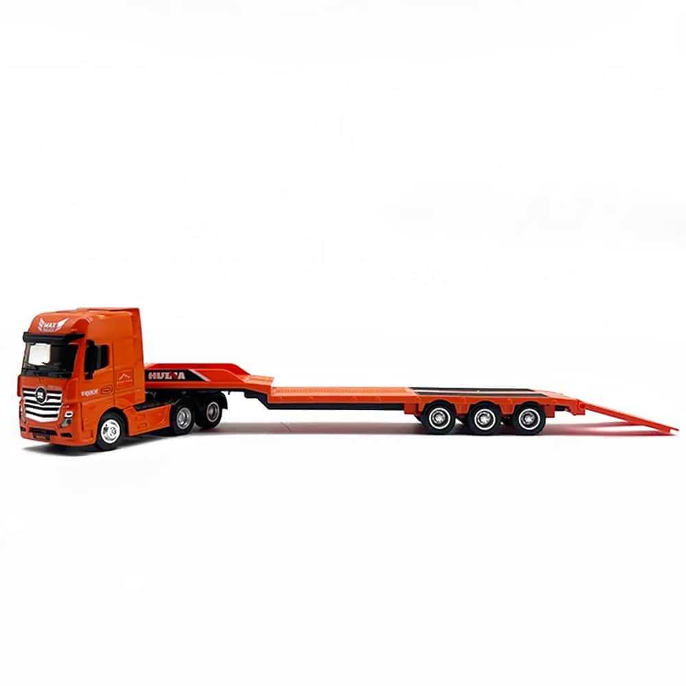 картинка Металлический грузовик трейлер HUI NA TOYS масштаб 1:50 - HN1730-ORANGE 