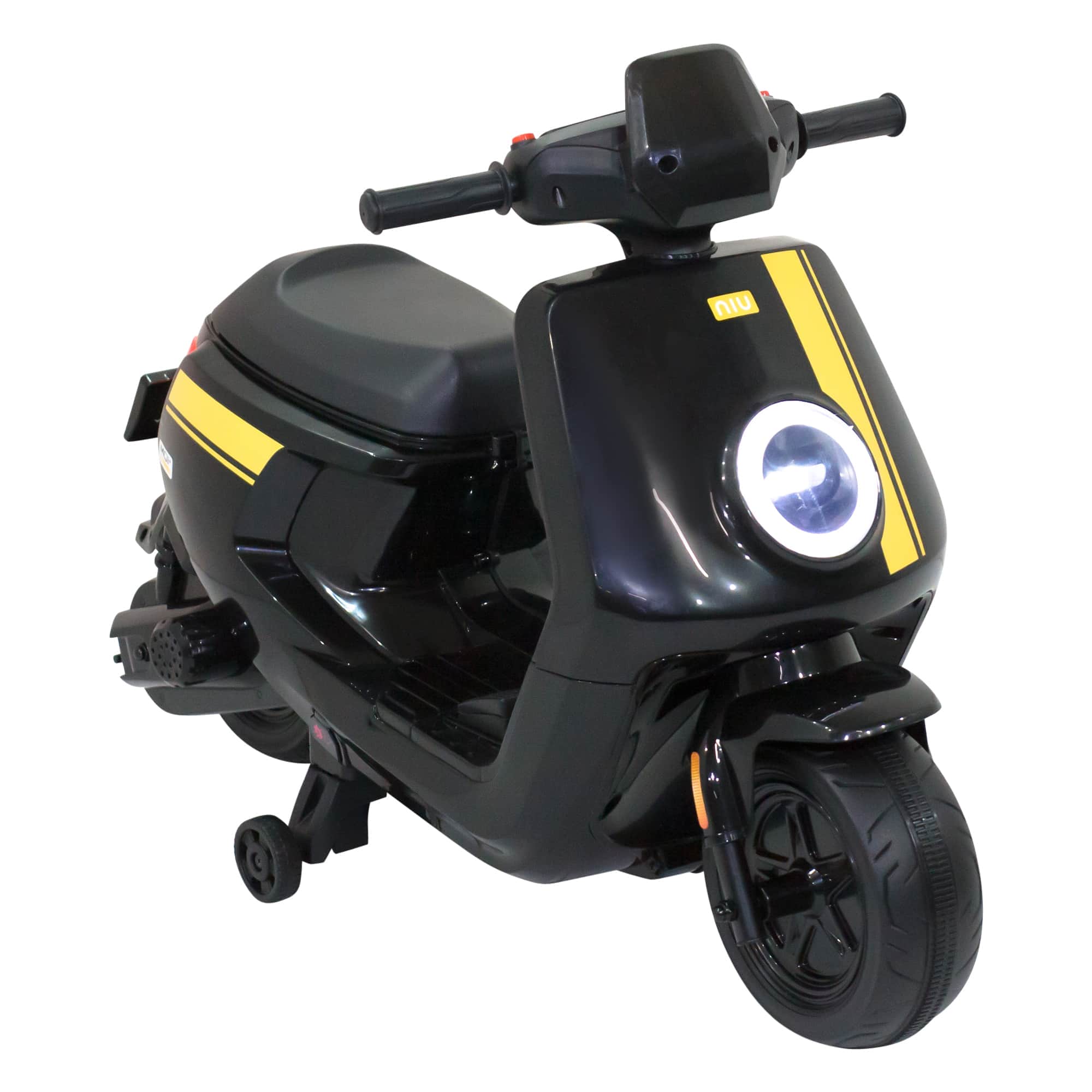 картинка Детский электромотоцикл скутер с пультом управления NIU MQi+ Sport 12V - AHL012-BLACK 