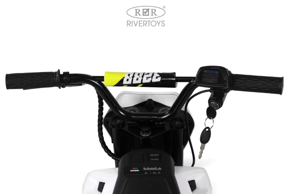 картинка Детский электромотоцикл E777KX белый 