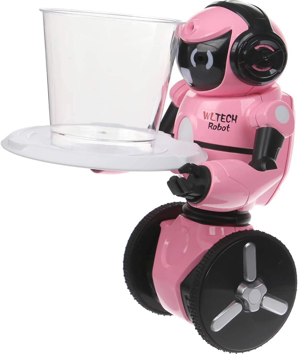 картинка Розовый робот WL toys F4 c WiFi FPV камерой, управление через APP - WLT-F4-PINK 