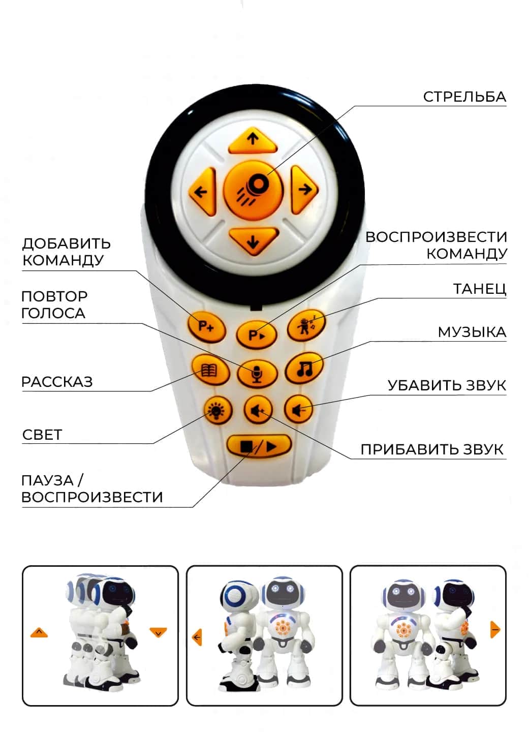 картинка Интерактивный робот Шунтик (пульт, стреляет, русский язык) - RWG400 