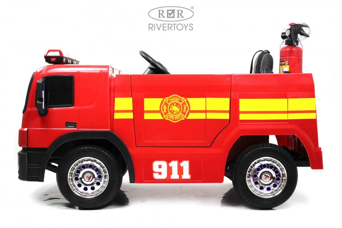 картинка Детский электромобиль A555AA (пожарная) красный 