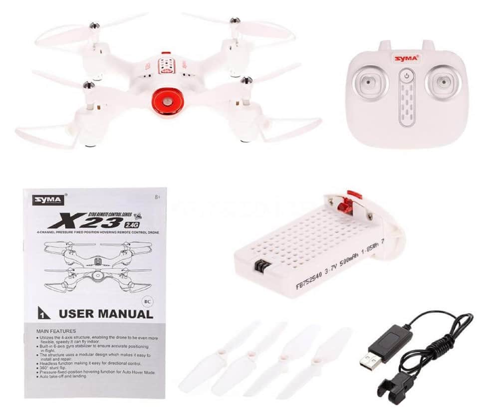 картинка Радиоуправляемый квадрокоптер Syma X23 White 6-AXIS RTF 2.4G - X23-WHITE 