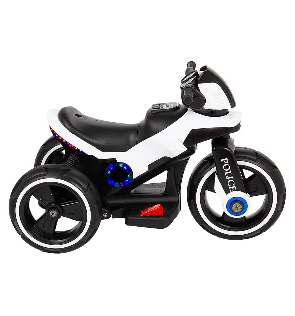 картинка Детский мотоцикл на аккумуляторе Y-MAXI Police White - SW198A-WHITE 