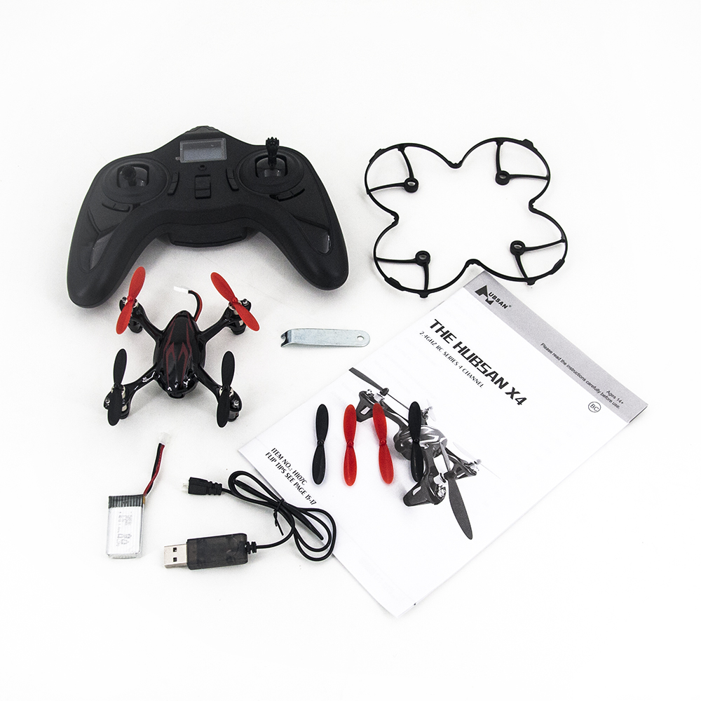 картинка Радиоуправляемый красный квадрокоптер Hubsan X4 H107C c видеокамерой 2.4G - H107C-R 