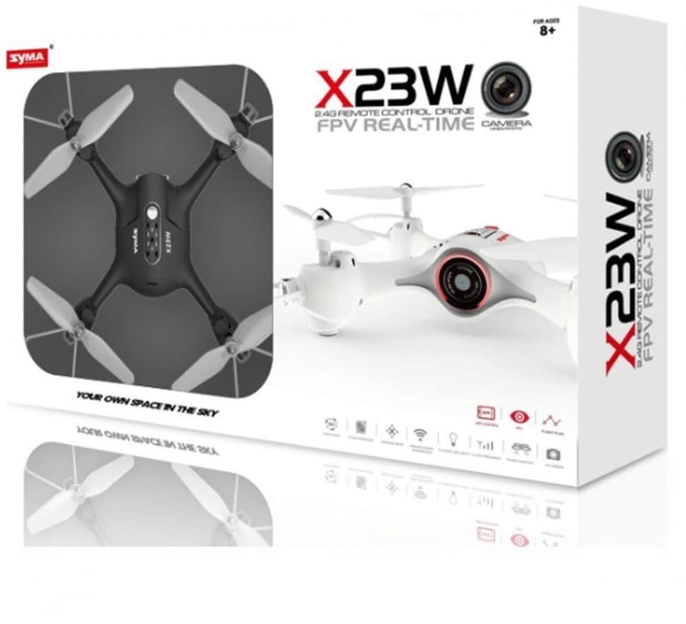 картинка Радиоуправляемый квадрокоптер SYMA X23W BLACK с Wi-Fi FPV камерой - SYMA-X23W-BLACK 