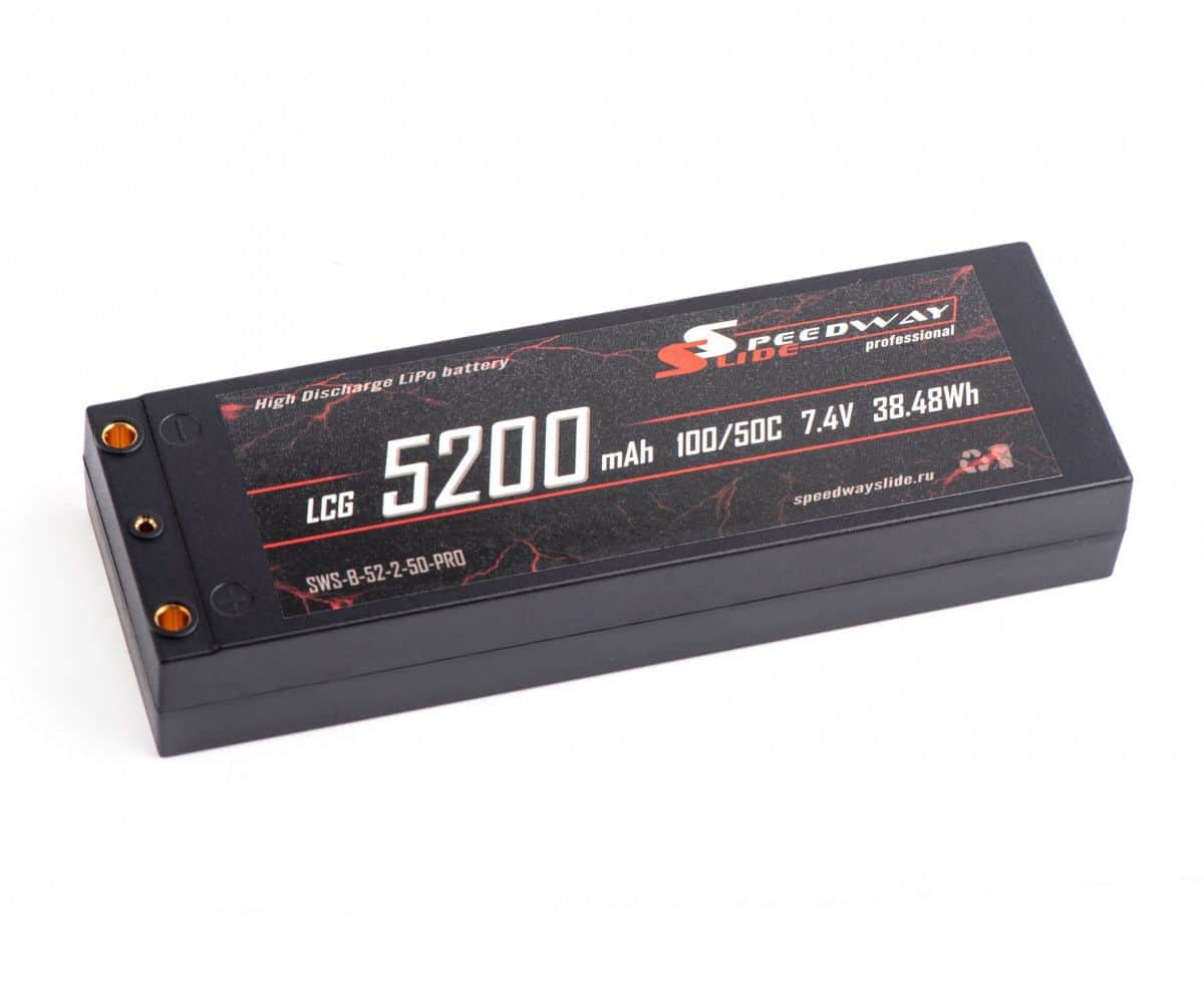 картинка Аккумулятор Speedway Slide Li-Po PRO LCG Series Hard case 7.4v 5200mAh 50C Banana Connector / T-Plug 
