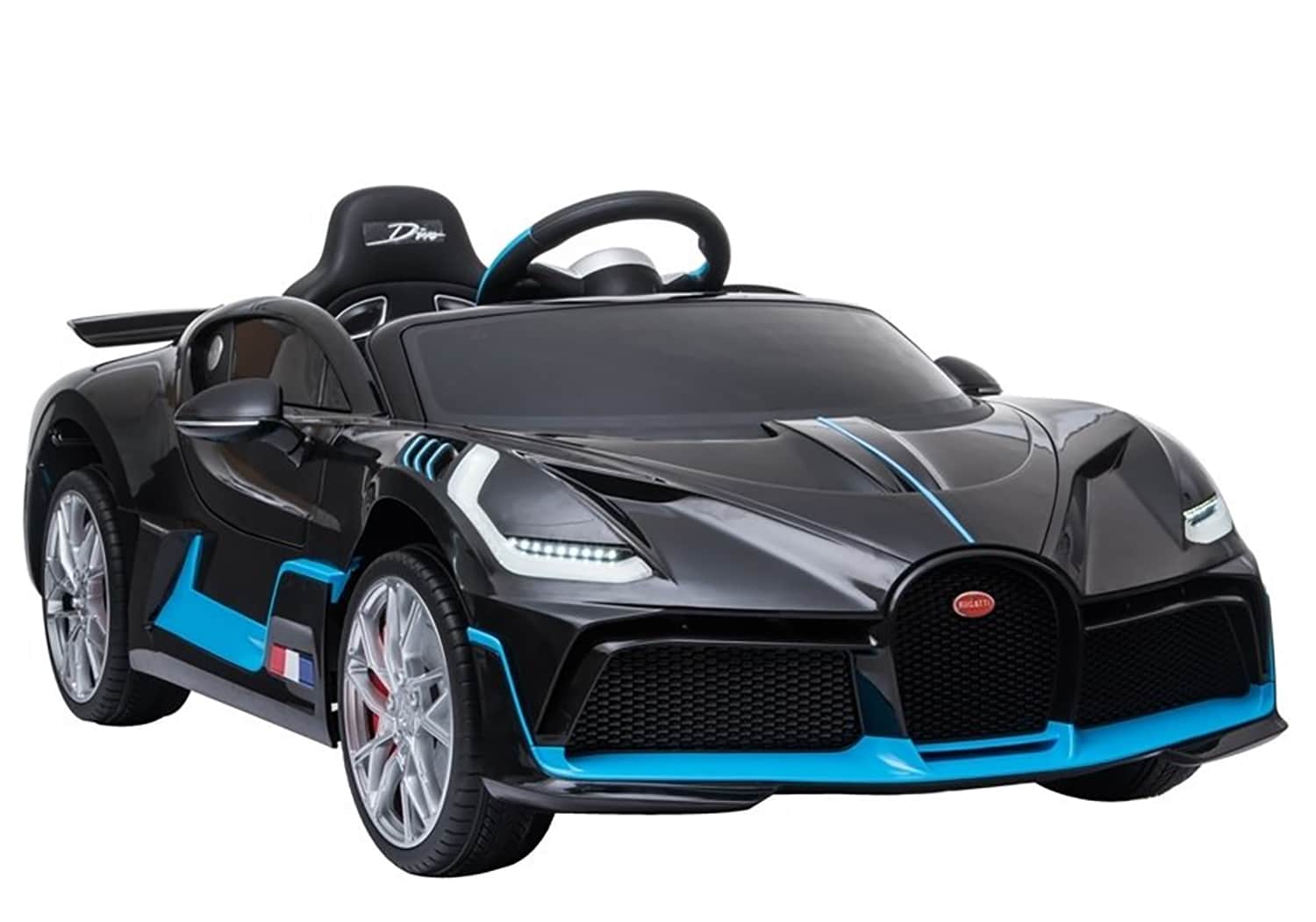 картинка Детский электромобиль Bugatti Divo (черный, 12V) - HL338 