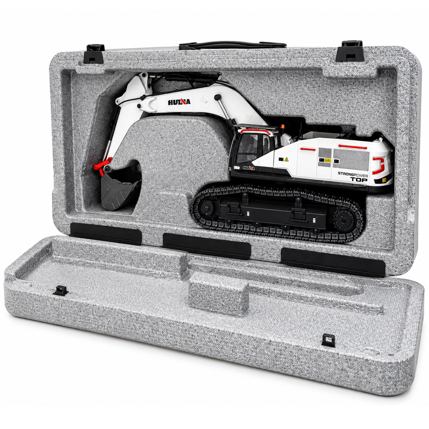картинка Радиоуправляемый экскаватор белый HUI NA TOYS масштаб 1:14 2.4G - HN1594-WHITE 