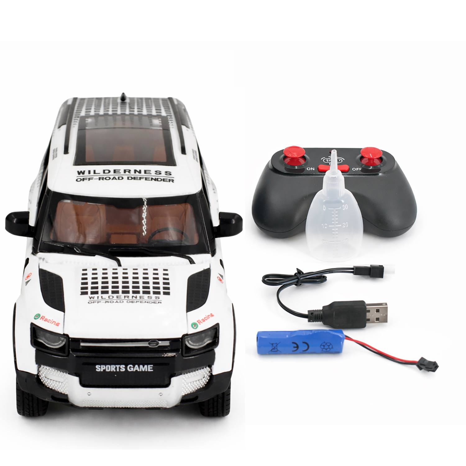 картинка Радиоуправляемая металлическая машина Land Rover Defender 1:22 - HCL-3810-WHITE 